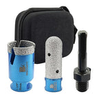 Tile Hole Saw Kit - BRSCHNITT Diamond Core Drill Bit Set 35mm Drill Bit &4/5" Diamond Finger Bit for Porcelain Tile Ceramic Marble Granite & Adapter