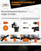 BGTEC Diamond Hole Saw Kit - 9PCS 20/25/35/50/75mm Drill Bits & 20mm Milling Finger Bit & 50mm Chamfering Bit & SDS/HEX & 125mm Tile Blade for Porcelain Tile Ceramic Granite Marble Stoneware