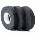 Wire Harness Cloth Tape, 3/4-Inch by 49-Foot (5 Rolls), Speaker Wiring Harness Cloth Tape, Black Adhesive Fabric Tape, for Automobile Electrical Wire harnessing Noise Dampening Heat Proof