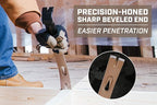 Spec Ops Tools 15" Flat Pry Bar Crowbar, Curved Rocker Head, Teardrop Nail Puller, High-Carbon Steel