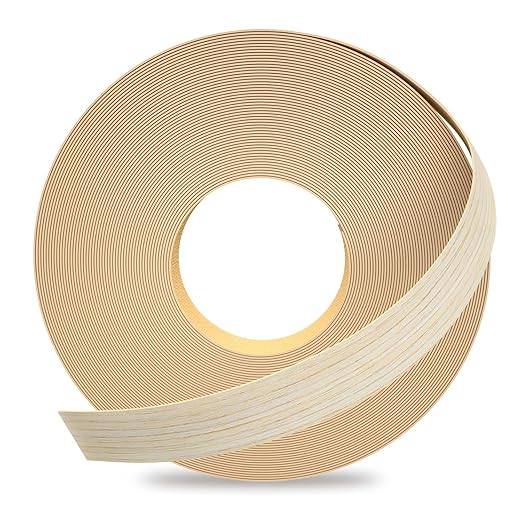 GSCIT Club Oak Edge Banding, 5/8 inch x 500ft roll of Veneer Edge Banding - Pre-glued Flexible, Real Wood Tape for Cabinet Repair & Furniture Restoration