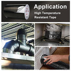 BOMEI PACK Black Aluminum Tape, 8 Inch x 165 Foot, Waterproof, Black Foil Tape for HVAC, Air Ducts, Pipe, Metal Repair