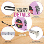 50 Pcs 6 FT Mini Tape Measure Retractable Bulk Small Measuring Tape Pocket Size Measurement Tool for Operation Christmas Items Party Favor Gifts Stuffers for Men(Pink)