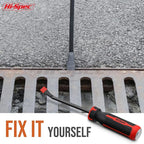 Hi-Spec 1pc Carbon Steel Pry Bar Set - 12" (1ft) / 0.3m" Size with Heavy Duty Striking Cap. Ergonomic Comfort Hold Handles for Home & Garage DIY Jobs