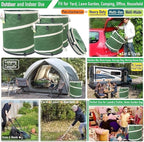 2-Pack 24 Gallon Collapsible Trash Can (19x21 in) Solid Bottom for Pop-Up Trash Can,Recycling Bin,Camping Waste Bin,Laundry Hamper,Yard Waste Bag,Yard Debris Bag,Lawn Grass,Garden Weeds Bags,Leaf Bags