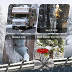 140FT（3FT-200FT） Pipe Heating Cable for Pipe Freeze Protection, Heat Cable for Water Pipes(Metal and Plastic), Pipe Heat Tape Keeps Water Flowing at -40°F 5w/ft, 120V