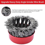 8 Pack Wire Wheel for Angle Grinder Set,4-1/2" Angle Grinder Wire Wheel & Wire Brush for Grinder - 5/8"-11 Arbor - Heavy Duty Wire Wheel for Rust Removal, Polishing - Durable Grinder Wire Wheel Combo