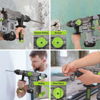 WORKPRO Premium 1-1/4 Inch SDS-Plus Rotary Hammer Drill, 12.5AMP, Heavy Duty Corded Version for Concrete Demolition Chipping Rotomartillo, 5 SDS-Plus Bits