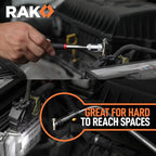 RAK Magnetic Pickup Tool Set Gifts for Men - 5Pcs with 360 Swivel Inspection Mirrors, Telescoping Magnet Pickup Tool, Flexible LED Flashlight, Mechanic Tools & Cool Gadgets for Men, Dad, Husband
