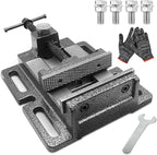 MYTEC Drill Press Vise, 3.0" Black, Quick Release Workbench Industrial Vise Clamp, High-grade cast steel Bench Clamp