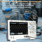 OWON Digital Oscilloscope ADS802A 70 MHz with Dual Channel 12 Bits Vertical Resolution Lab Oscilloscope with 1.25GSa/s Sample Rate 700,000 Wfms/s Waveform Capture Rate with 7 inch Display(70MHz/2CH)