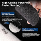 308 Pieces 3 Inch Sanding Discs, GOH DODD Wet Dry Sandpaper with Interface Pad and Backer Plate 1/4" 1/8" Shank, 60-10000 Grits Grinding Abrasive Sand Paper for Auto Metal Glass Resin Wood Sanding