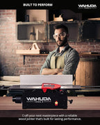 Jointer - 8-inch Benchtop Wood Jointer, Spiral Cutterhead Portable Jointer, Cast Iron Tables w/Pull Out Extensions, 4-Sided Carbide Tips & 10amp Motor, Woodworking Tools (50180CC-WHD)