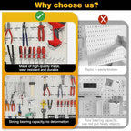 Ultrawall 2 Pcs Metal Pegboard Wall Panels, Peg Boards for Garage Tool Storage