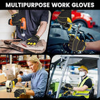JUMPHIGH Utility Work Gloves Women, UltraLight Safety Work Gloves, MultiFunctional Mechanic Construction DIY Working Gloves, Touchscreen, Flex Grip, Machine Washable