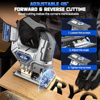 Jigsaw Compatible With Dewalt 20v Max Battery, Cordless jig saw Brushless Motor, 0°- 45° Bevel Cuts, LED Light with 3 Position Orbital Setting for Cutting (With 5Ah Battery & Charger Station Kit)