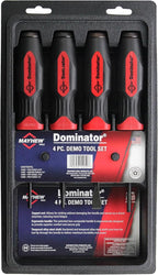Mayhew Tools 14050 Punch and Chisel Set, 4-Piece Demo Tool Set, Black Oxide Finish