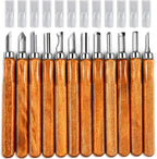 AUGSUN Wood Carving Knife Set - 20 PCS Hand Carving Tool Set for DIY Sculpture Carpenter Experts & Beginners