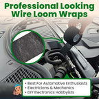 Wire Harness Cloth Electrical Tape, 3/4 Inch x 50 FT (3 Rolls), Automotive Wire Loom Heat Wrap Tape - Fabric Felt Cloth Wiring Harness Tapes, Heat Resistant for Car Engine, Wires, Electrical Wiring