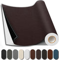 Leather Repair Patch, 17X79 Inch Repair Patch Self Adhesive Waterproof, DIY Large Vinyl Patches for Couches, Furniture, Kitchen Cabinets, Wall （Dark Brown, 17X79 Inch）