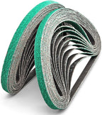 3/8 Inch x 13 Inch Sanding Belts for Air Belt Sander, 3/8" x 13" Zirconia Sanding Belts 60 Grit for Woodworking, Metal Polishing, Derusting, 20-Pack