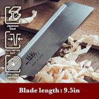 SUIZAN Dozuki Dovetail Saw 9.5" Rip Cross Angle Cut - Professional Japanese Pullsaw Handsaw Woodworking Tools