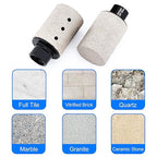 Diamond Coated Finger Bit, 1-3/8" Tile Milling Bit to Enlarge Polish Shape Holes on Porcelain Ceramic Marble Granite Tile Countertop, with 5/8-11 Thread to 3/8" Hex Shank Adapter, Diameter 35mm