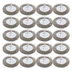 20PCS 3 Inch Stainless Steel Wire Wheel Brushes Kit for Drill with 1/4-Inch Shank,Wire Wheels for Power-Operated Grinders
