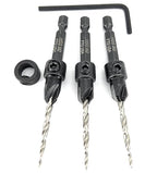 FTG USA Countersink Drill Bit Set for Wood with Tapered Drill Bit 3 Pc #6 (9/64")