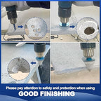 Tile Hole Saw Kit - BRSCHNITT Diamond Core Drill Bit Set 6/6/8/10/20/25/35mmDrill Bit &1 3/8" Diamond Chamfer Bit for Porcelain Tile Ceramic Marble Granite