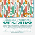 SUN'Y Waffle Microfiber Beach Towel – Sand Free, Quick Dry, Ultra Absorbent, Lightweight & Compact Travel Towel with Carry Bag - Large (63” x 31.5”), Huntington