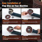 20 Pack Aluminum Oxide Flap Discs 4 1/2 for Angle Grinder 40 Grit 7/8” Arbor Flapper Wheel for Wood and Metal Sanding, T29