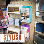 Torched Pegboard Display Stand for Jewelry, Craft Shows, Selling, Vendor Events, Tools, Peg Board Accessories Rack Organizer, Small 5.88" L x 4.3" W x 9.88" H, Natural