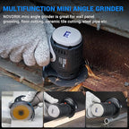 Brushless Angle Grinder Tool, Cordless Mini Angle Grinder Brushed with 2pcs 16.8V 2000mAh Battery 5-Cutting Discs, Power Angle Grinder for Wood Metal Stone Concrete