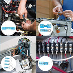 Kuject 450PCS Heat Shrink Wire Connectors, Multipurpose Waterproof Electrical Wire Terminals kit, Insulated Crimp Connectors Ring Fork Spade Butt Splices for Automotive Marine Boat Truck