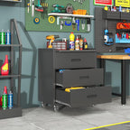 Metal Garage Storage Cabinet with Wheels,Locking Rolling Tool Cabinet with Drawers and Shelves for Home, Office, Garage & Workshop