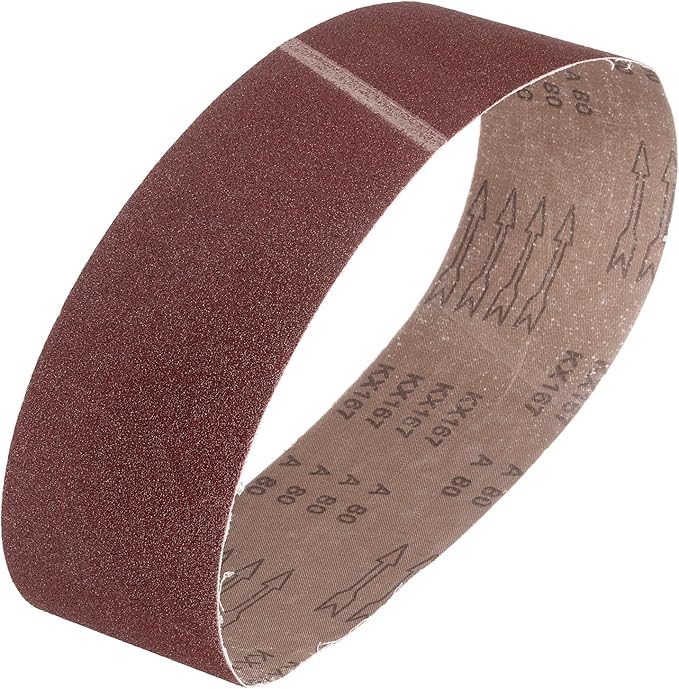 HARFINGTON 4 x 36 Inch Sanding Belts, 1 Pcs 80 Grits Aluminum Oxide Abrasive Belt Sander File Belt for Woodworking, Metal Polishing, Knife Sharpener