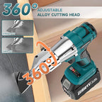 Cordless Sheet Metal Cutter, Brushless Metal Cutting Shears with 1×4.0Ah Battery, 360° Rotating Head & Variable Speed, Electric Scissors for Cutting Iron and Stainless Steel