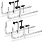 Bar Clamps 4-Pack, 12-Inch Light-duty Drop Forged Steel F Clamps (450 lbs) for Welding and Woodworking