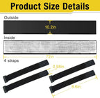 Outdoor Pipe Insulation Cover - 72" x 10.2" Weatherproof HVAC AC Line Set Protector, Heavy-Duty Fabric Wrap for Sun, Rain & Winter Freeze Protection, with 4 Adjustable Straps