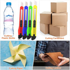 120 Utility Knife Box Cutters Utility Knife Retractable 9 mm Wide Blade with Safety Lock Compact Box Cutter Replacement for Home Office Arts Crafts Hobby