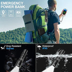 Banral Flashlights High Lumens Rechargeable, Super Bright LED Small Powerful Flashlight with Memory Function, 6Modes Pocket Waterproof Flash Light for Camping,Hiking (1, Black)