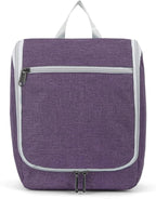 Della Gao Hanging Toiletry Bag for Women, Travel Toiletry Bags Makeup Bag Organizer, Water-resistant Cosmetic Bag for Essentials Accessories (Purple)