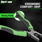 HURRICANE 6" Stripped Screw Extractor Pliers, Pro Linesman Pliers with Non-Slip Jaws, Remove Damaged/Rusted Screws Fast, with Wire Cutter, Crimper & Stripper