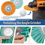 Amylove 8 Inch Airway Buffing Wheels Aluminum Wheel Polishing Kit in Diameter 5/8 Inch Arbor Hole, Polishing Compound and Metal Polish Kit for Angle Grinder (Fresh Color,6 Pcs)