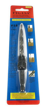 FTG USA Adjustable Wood Countersink Drill Bit #14 (1/4") with Tapered Drill Bit for Woodwork