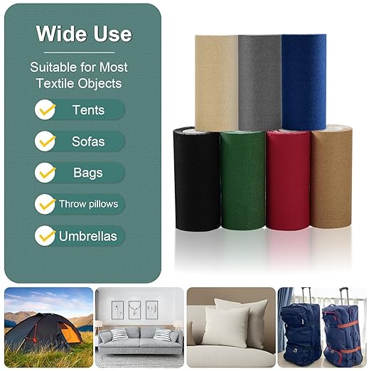Canvas Repair Tape, 4×63 Inches Orange Waterproof Self-Adhesive Patch for Outdoor Gear, Durable and Weatherproof Fabric Tape for Boat Covers, Couch,Tents, Sofas, Sun Shades, Awnings, and Lounge Chairs