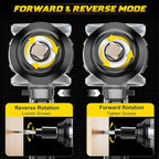 Cordless Impact Wrench 1/2 inch Compatible with DeWalt 20v Battery, 1000Ft-lbs(1360N.m) High Torque Impact Driver with 4-Modes, LED Work Light, Brushless Electric Impact Gun Car/Truck/Mower(Bare Tool)