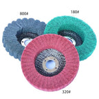 9Pcs 4" x 5/8" Nylon Fiber Flap Disc Polishing Grinding Wheel,Scouring pad Buffing Wheel for Angle Grinder Polishing,Flap Discs for Power-Operated Grinders