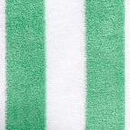 Amazon Basics 100% Cotton Terry Cabana Stripe Pool & Beach Towel, Soft & Absorbent, Quick Drying, Large, 2-Pack, Green, 30" x 60"